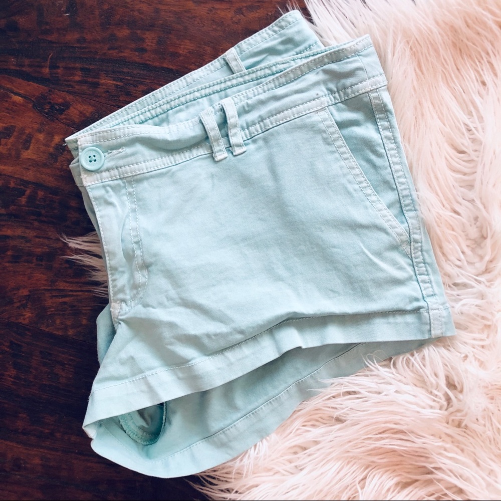 Garment Dyed Aqua Shorts